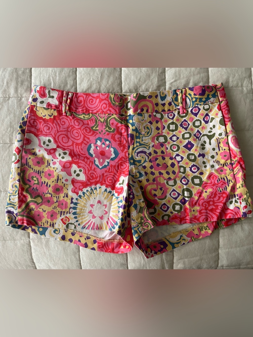 J. Crew Multicolor Floral Patchwork Cotton Shorts